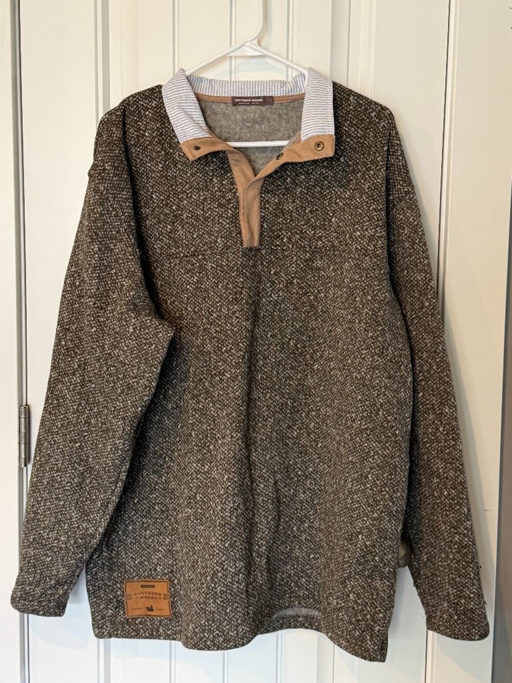 XL Southern Marsh Heathered Brown Pullover